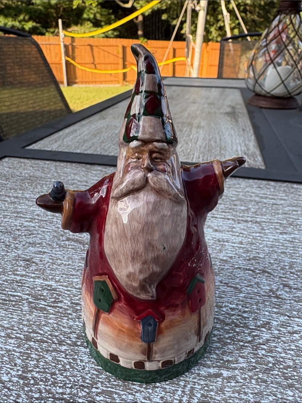 Jim shore Festive Red Ceramic Santa Figurine Home Art